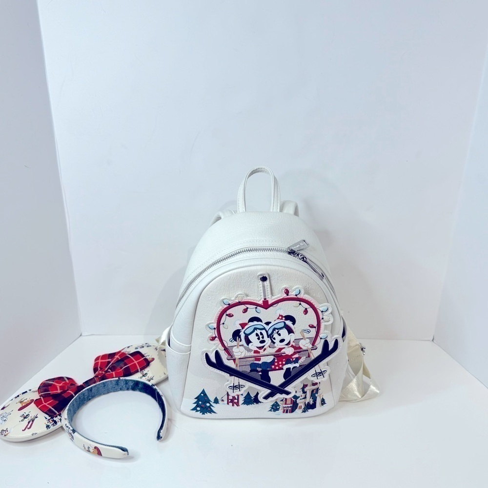 Disney X Loungfly ski apri backpack and ears
